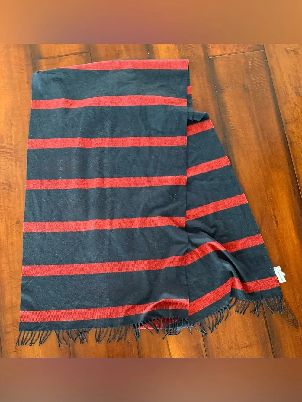 GAP Black and Red Striped Men's Scarf